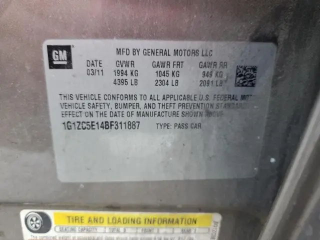 2011 CHEVROLET MALIBU 1LT  