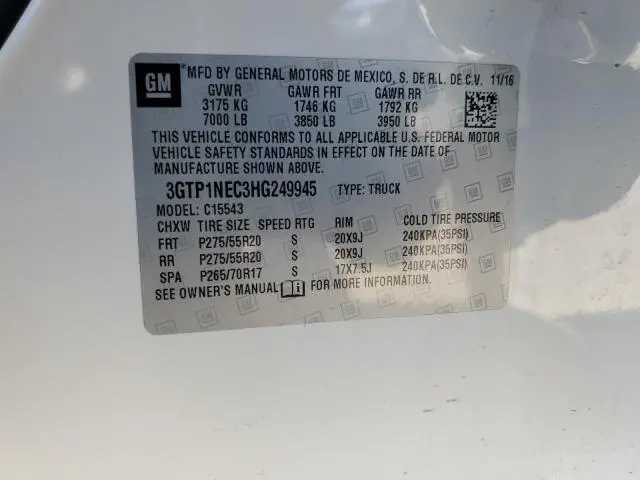 2017 GMC SIERRA C1500 SLT  