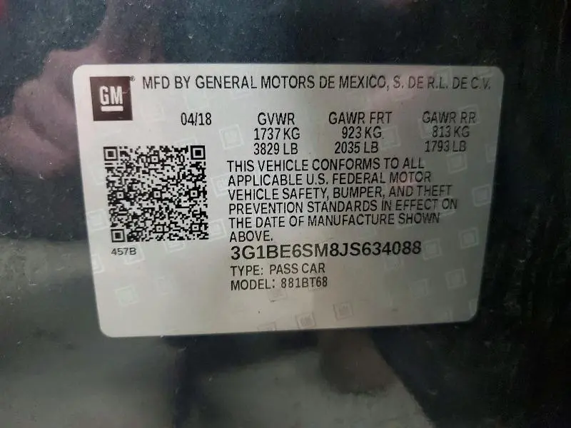 2018 CHEVROLET CRUZE LT  