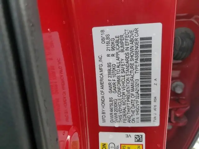 2018 HONDA ACCORD SPORT  