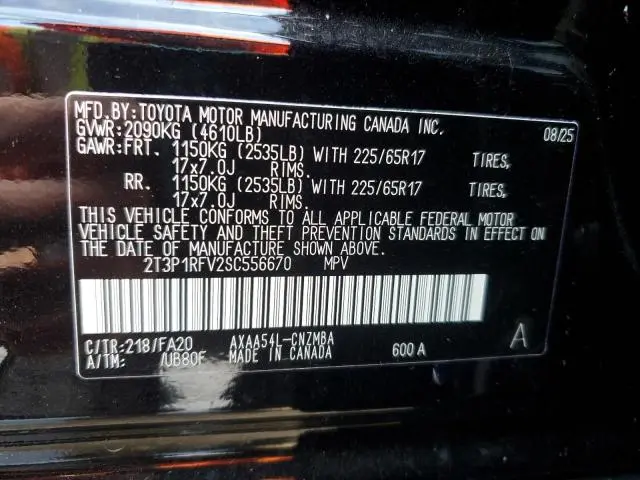 2025 TOYOTA RAV4 XLE  