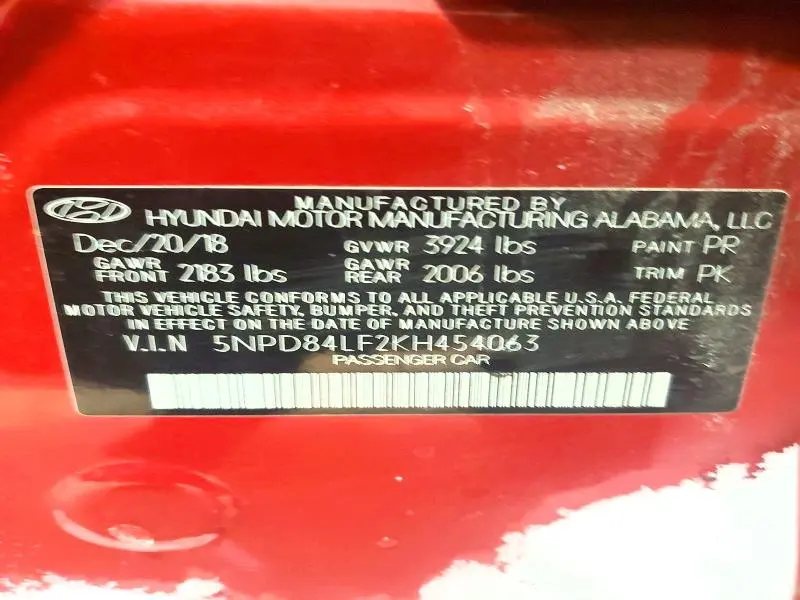 2019 HYUNDAI ELANTRA SEL  