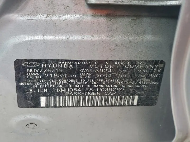 2020 HYUNDAI ELANTRA VALUE EDITION  