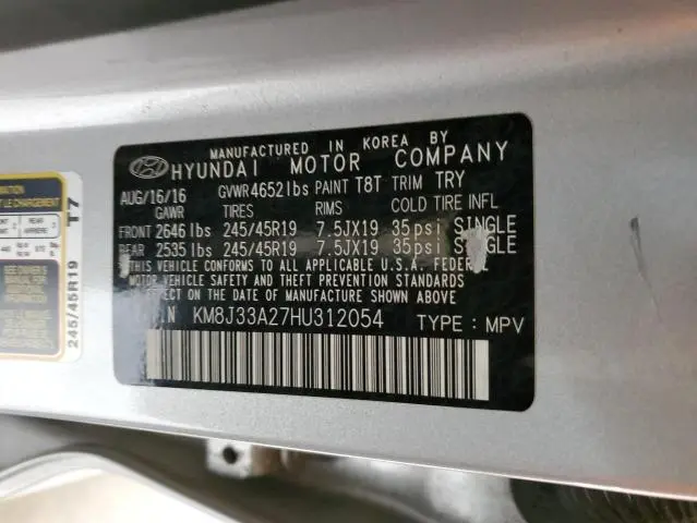 2017 HYUNDAI TUCSON LIMITED  