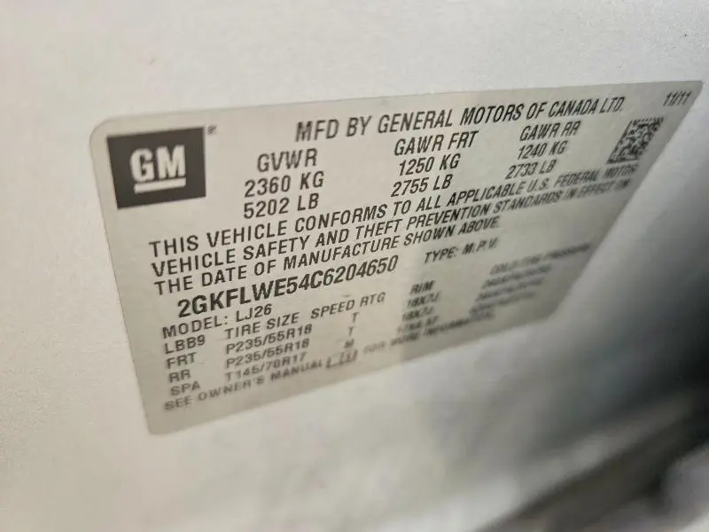2012 GMC TERRAIN SLT  
