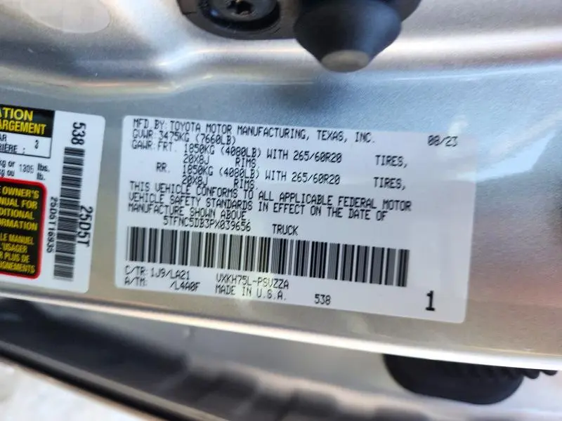 2023 TOYOTA TUNDRA PLATINUM HV  