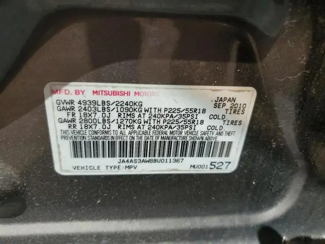 2011 MITSUBISHI OUTLANDER SE  