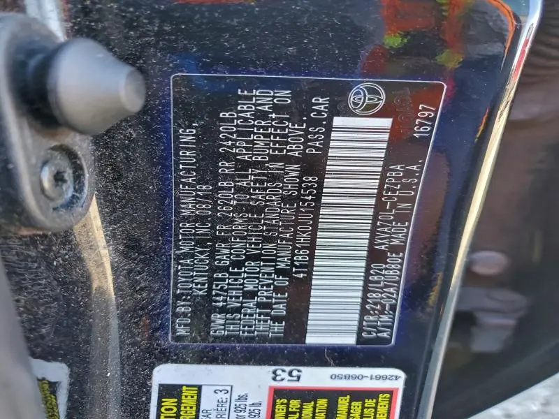 2018 TOYOTA CAMRY XSE  