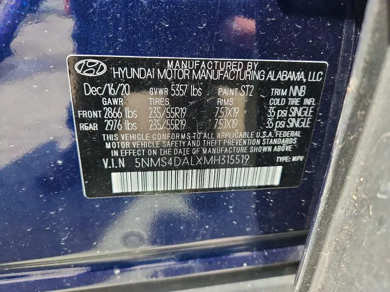 2021 HYUNDAI SANTA FE LIMITED  