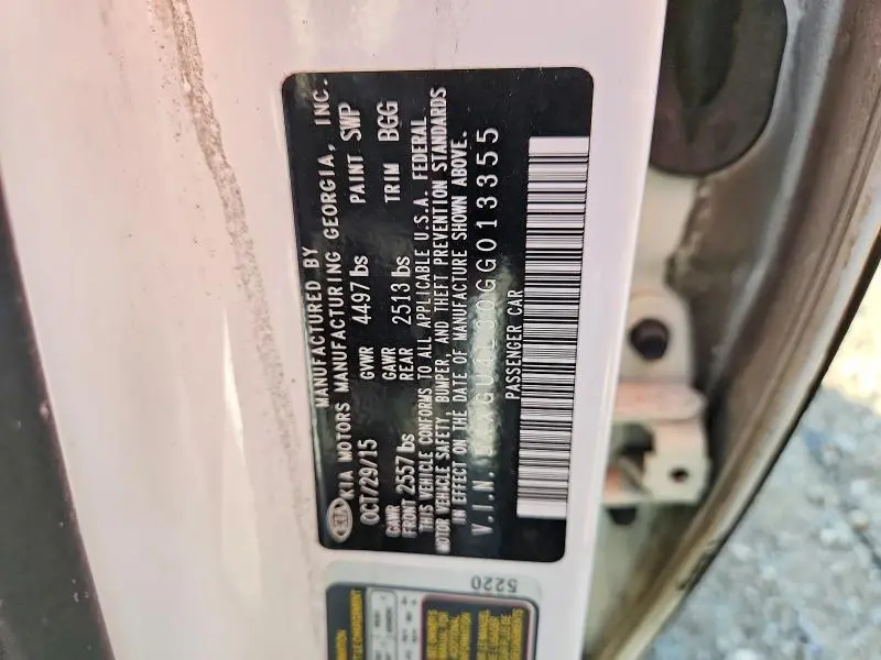 2016 KIA OPTIMA EX  