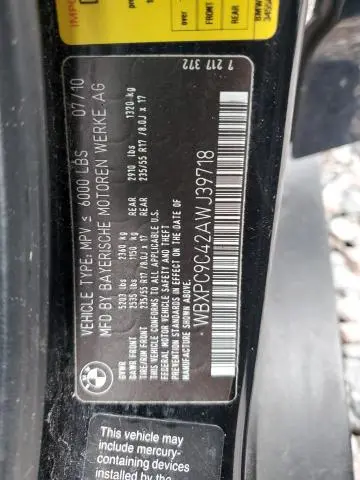 2010 BMW X3 XDRIVE30I  