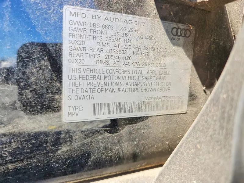 2017 AUDI Q7 PRESTIGE  