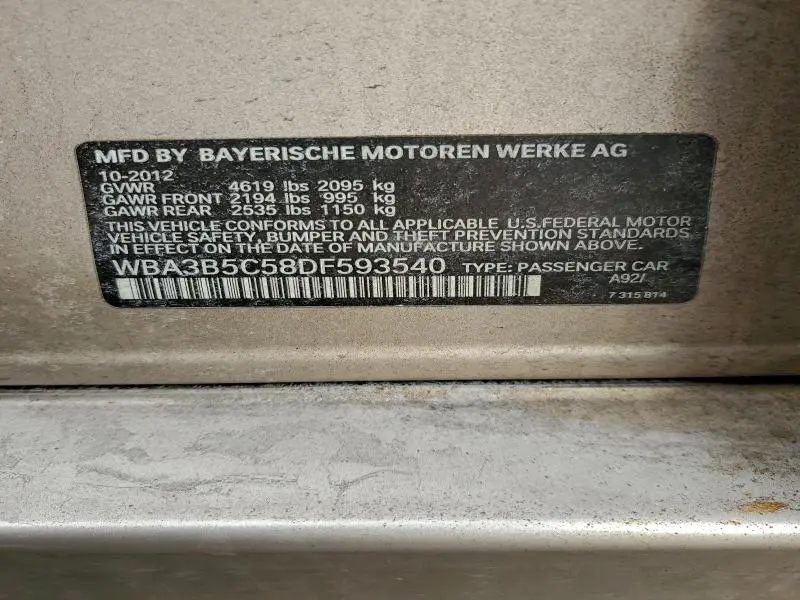 2013 BMW 328 XI SULEV  
