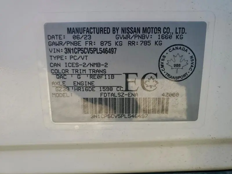 2023 NISSAN KICKS SV  