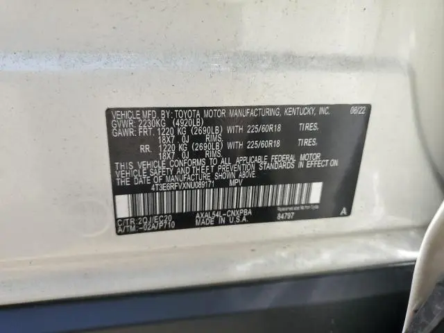 2022 TOYOTA RAV4 XSE  