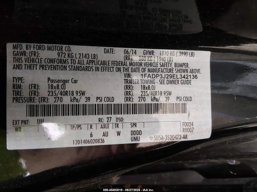 2014 FORD FOCUS TITANIUM