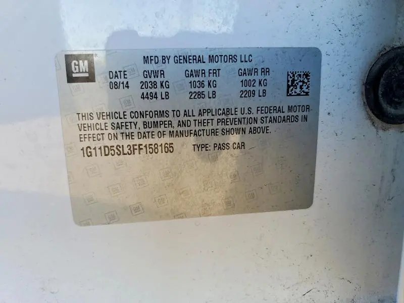 2015 CHEVROLET MALIBU 2LT  