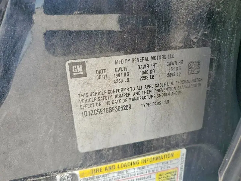 2011 CHEVROLET MALIBU 1LT  