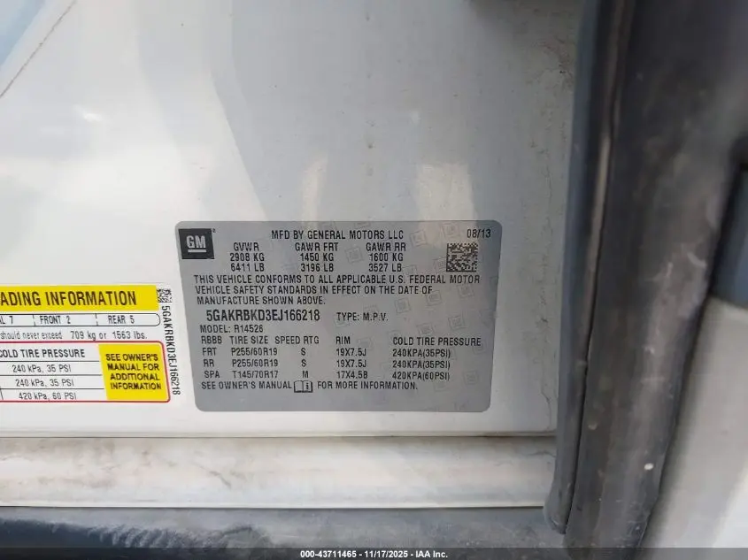 2014 BUICK ENCLAVE LEATHER