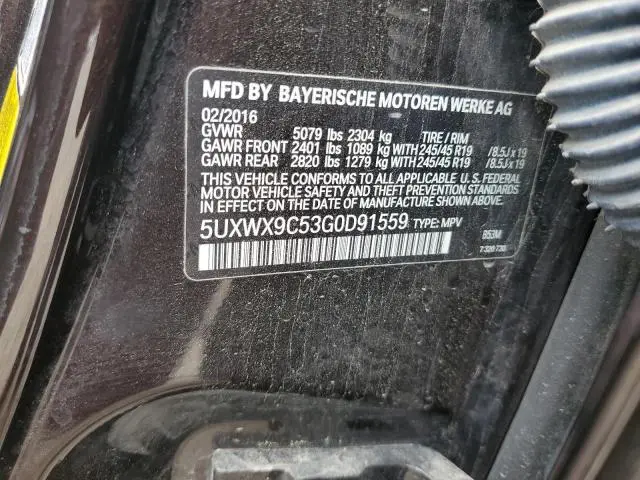 2016 BMW X3 XDRIVE28I  