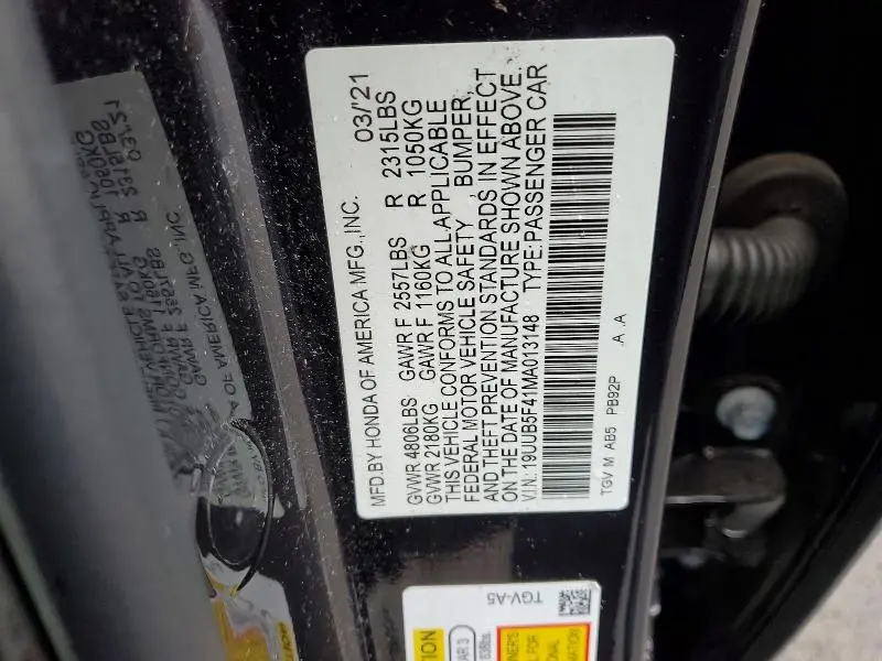 2021 ACURA TLX TECHNOLOGY  