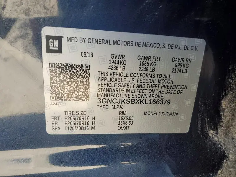 2019 CHEVROLET TRAX LS  