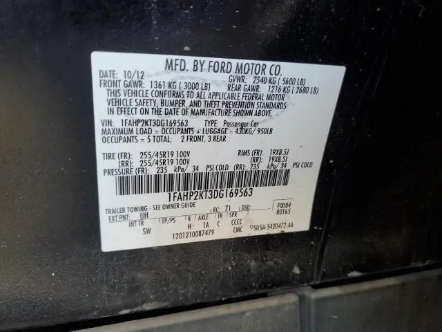 2013 FORD TAURUS SHO  