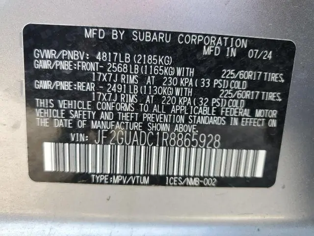 2024 SUBARU CROSSTREK PREMIUM  