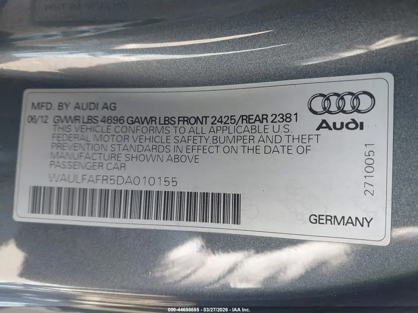 2013 AUDI A5 2.0T PREMIUM
