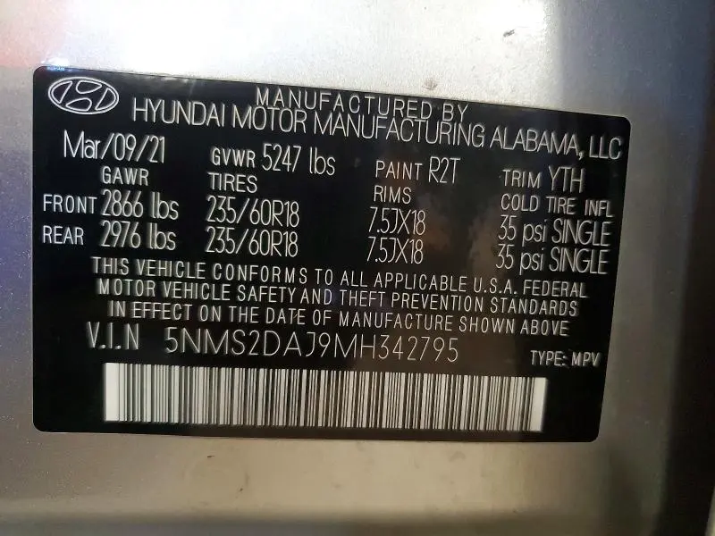 2021 HYUNDAI SANTA FE SEL  