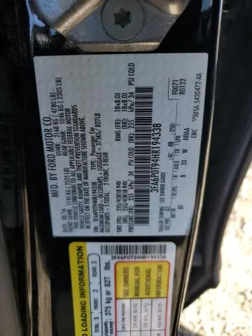 2017 FORD FUSION SE  