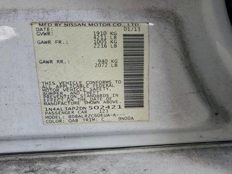 2013 NISSAN ALTIMA 2.5  