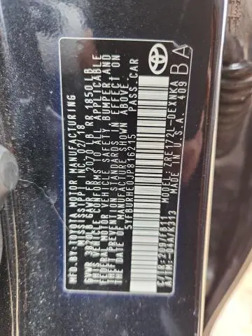 2018 TOYOTA COROLLA L  