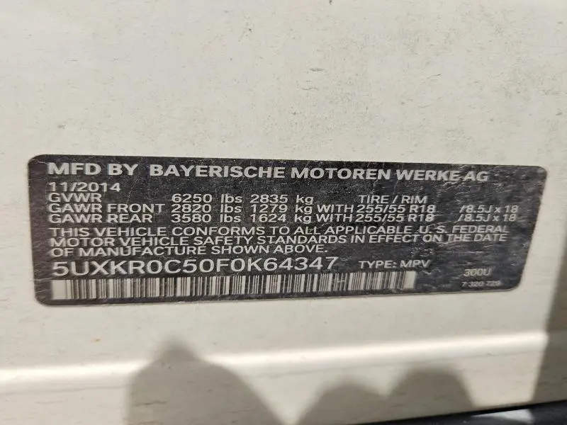 2015 BMW X5 XDRIVE35I  