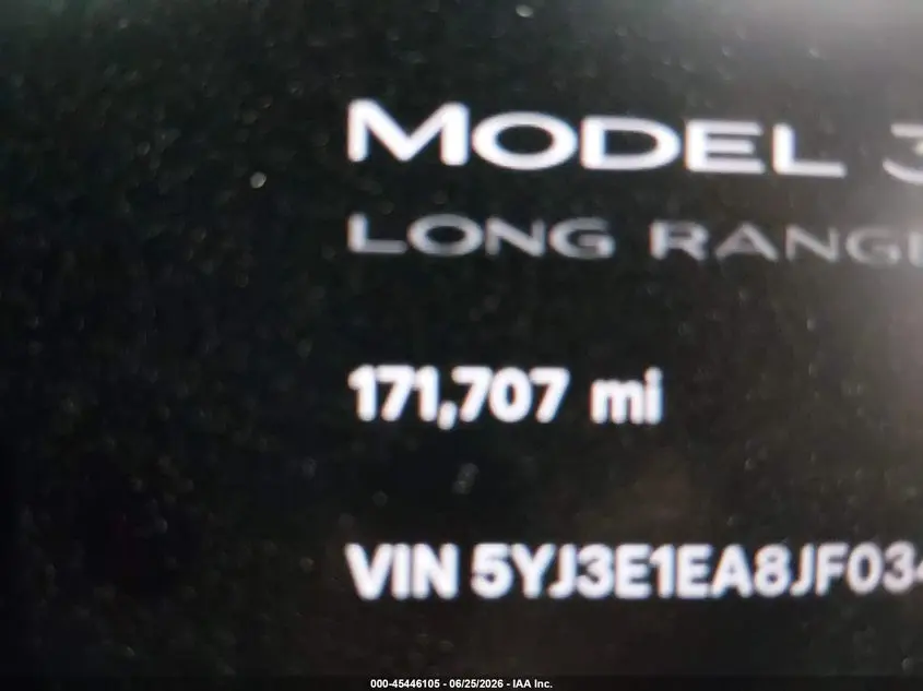 2018 TESLA MODEL 3 LONG RANGE/MID RANGE