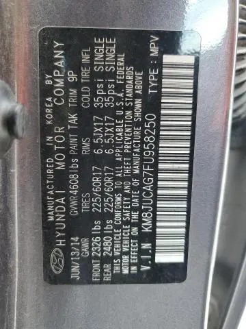 2015 HYUNDAI TUCSON LIMITED  