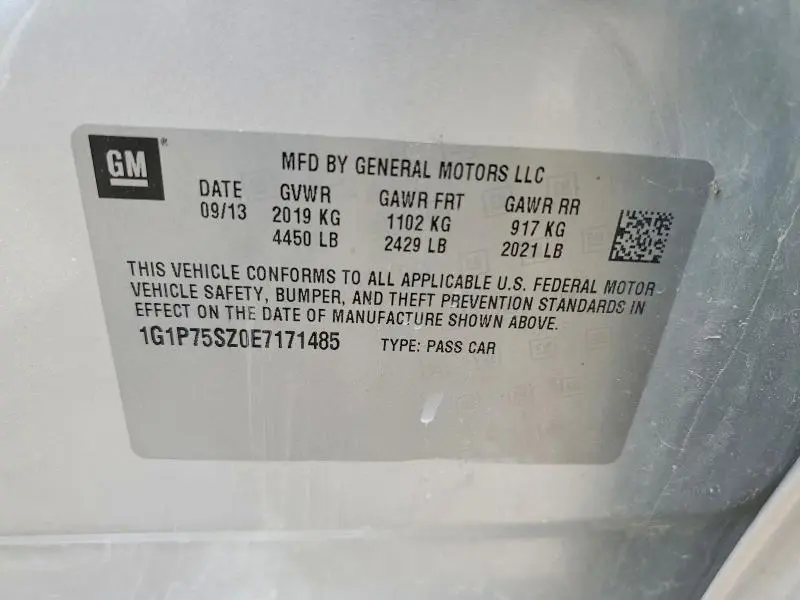 2014 CHEVROLET CRUZE   