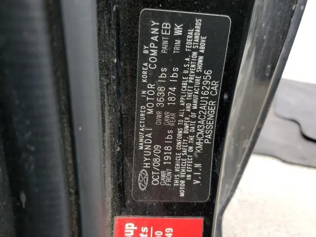 2010 HYUNDAI ACCENT BLUE  