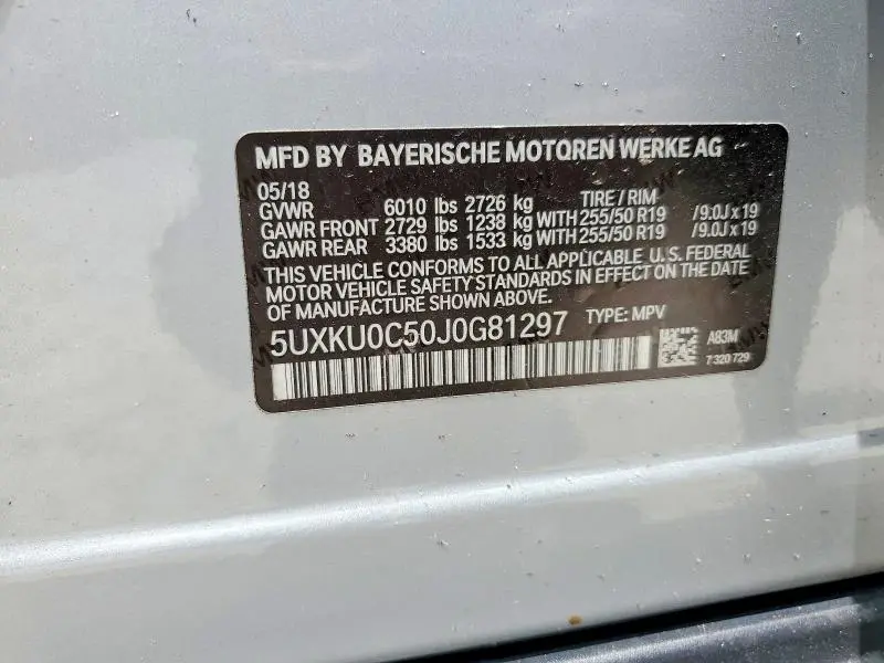2018 BMW X6 SDRIVE35I  