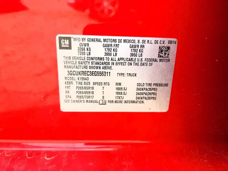 2014 CHEVROLET SILVERADO K1500 LT  