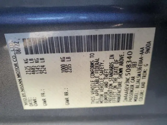 2022 NISSAN MAXIMA SR