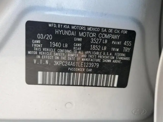 2020 HYUNDAI ACCENT SE