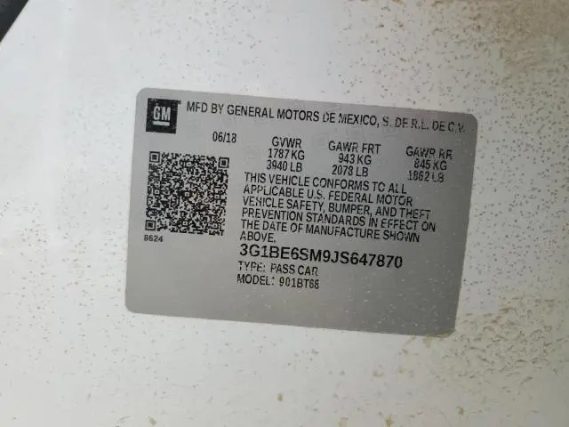 2018 CHEVROLET CRUZE LT