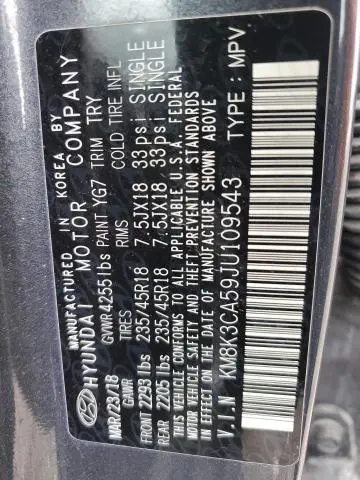 2018 HYUNDAI KONA LIMITED  