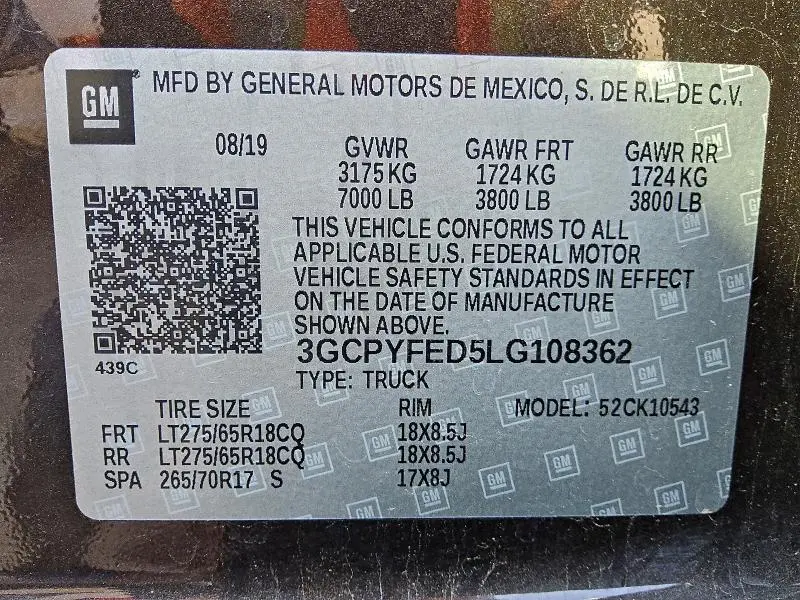 2020 CHEVROLET SILVERADO K1500 LT TRAIL BOSS  