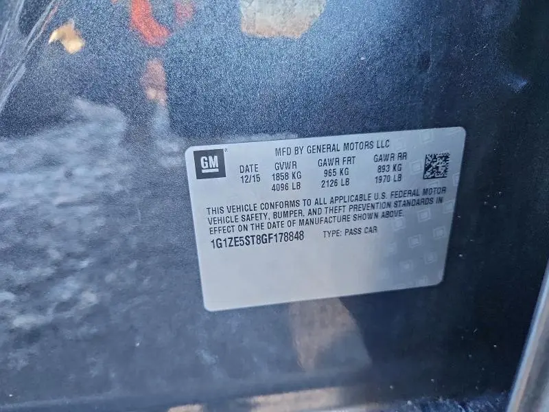 2016 CHEVROLET MALIBU LT  