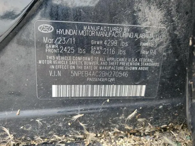 2011 HYUNDAI SONATA GLS