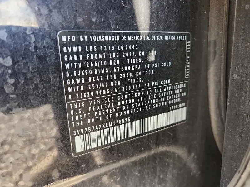2020 VOLKSWAGEN TIGUAN   