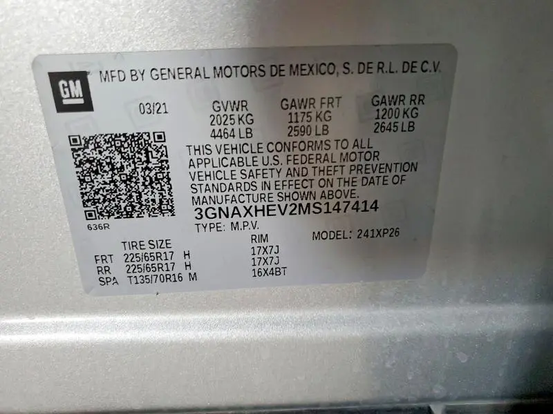 2021 CHEVROLET EQUINOX LS  