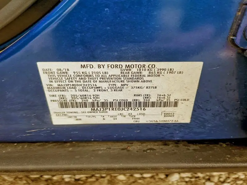 2018 FORD ECOSPORT S  